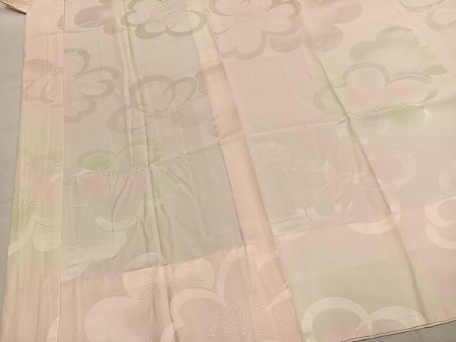 平和屋着物●振袖用長襦袢　無双仕立て　舞花地紋　暈し染め　正絹　逸品　AABK7812fy