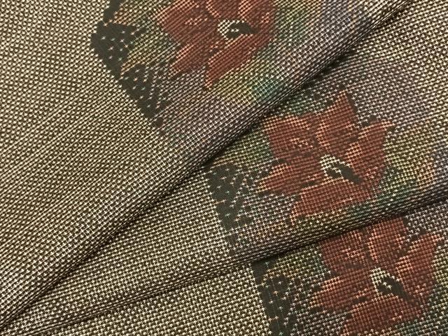 平和屋着物●本場大島紬　9マルキ　亀甲花文　正絹　逸品　AABK7815fy