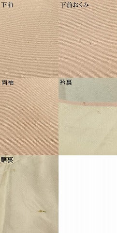 平和屋着物●訪問着　友禅　枝花文　正絹　逸品　AABK7818fy