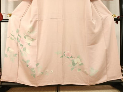 平和屋着物●訪問着　友禅　枝花文　正絹　逸品　AABK7818fy