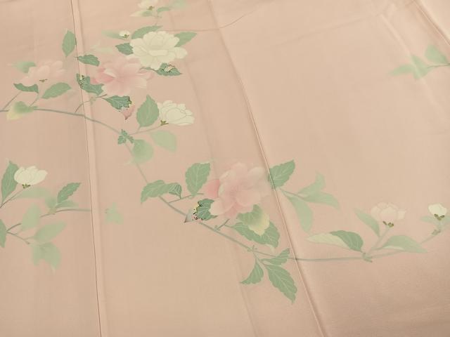 平和屋着物●訪問着　友禅　枝花文　正絹　逸品　AABK7818fy