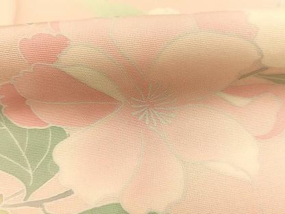 平和屋着物●訪問着　友禅　枝花文　正絹　逸品　AABK7818fy