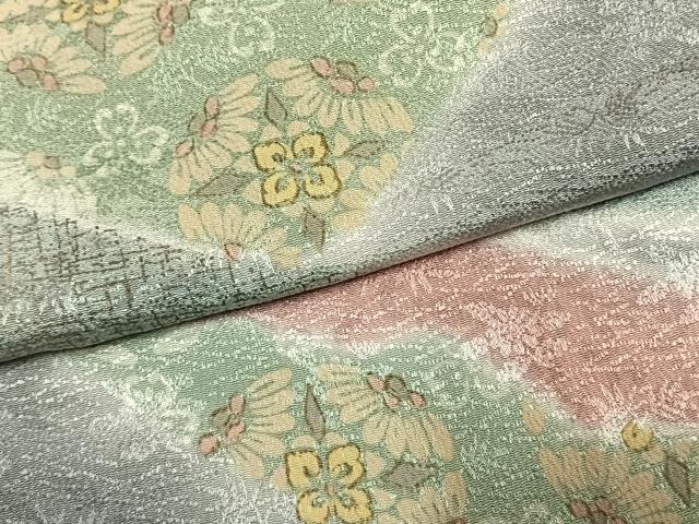 平和屋着物●訪問着　熨斗花文　暈し染め　正絹　逸品　AABK7826fy