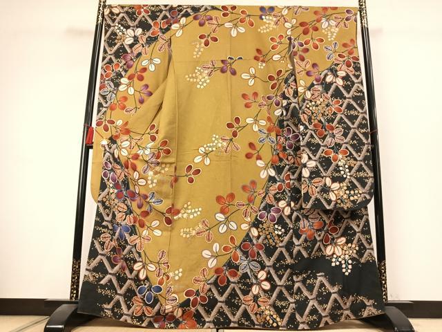 平和屋着物●豪華振袖　萩文　金彩　正絹　逸品　AABK7827fy