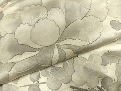 平和屋着物●豪華振袖　手描き　枝梅花文　正絹　逸品　AABK7829fy