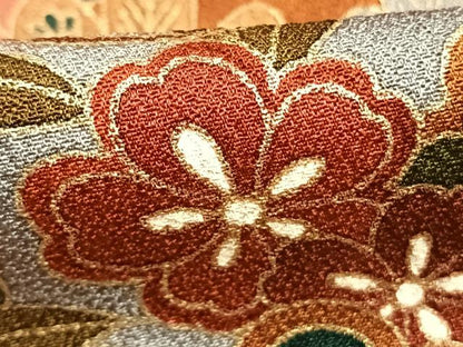 平和屋着物●訪問着　雪輪花文　暈し染め　金彩　正絹　逸品　AABK7832fy