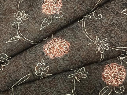 平和屋着物●上質な小紋　花唐草文　墨流し文様　正絹　逸品　未使用　AABK7835fy