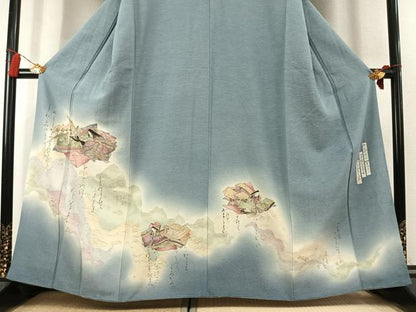 平和屋着物●友禅師・京の名工・伝統工芸士・樽本伊勢蔵　訪問着　人物文　暈し染め　金銀彩　正絹　逸品　AABK7838fy