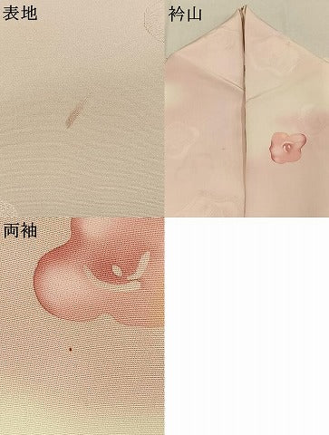 平和屋着物●上質な小紋　舞花文　暈し染め　正絹　逸品　AABK7841fy