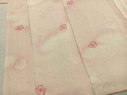 平和屋着物●上質な小紋　舞花文　暈し染め　正絹　逸品　AABK7841fy