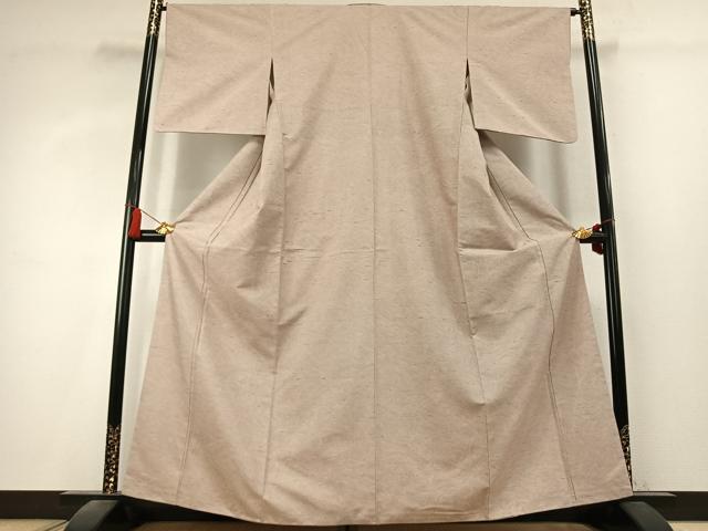 平和屋着物●上質な小紋　紬地　墨流し文様　正絹　逸品　AABK7843fy