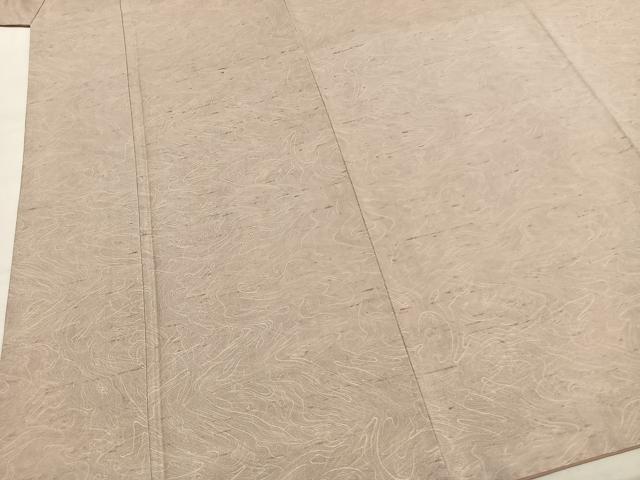 平和屋着物●上質な小紋　紬地　墨流し文様　正絹　逸品　AABK7843fy