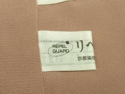 平和屋着物●上質な小紋　紬地　墨流し文様　正絹　逸品　AABK7843fy