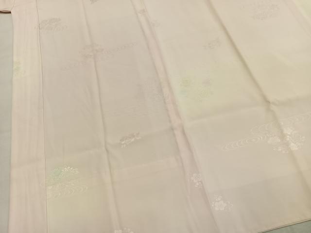 平和屋着物●長襦袢　無双仕立て　草花地紋　暈し染め　正絹　逸品　未使用　AABK7845fy