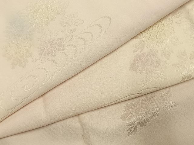 平和屋着物●長襦袢　無双仕立て　草花地紋　暈し染め　正絹　逸品　未使用　AABK7845fy