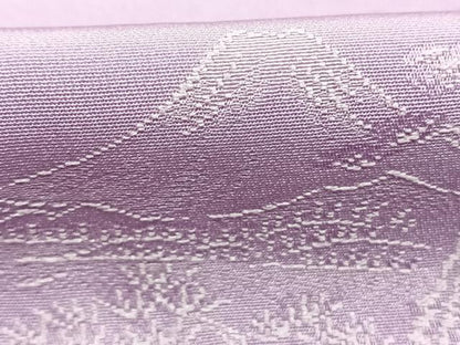 平和屋着物●上質な色無地　風景地紋　薄葡萄色　正絹　逸品　AABK7853fy
