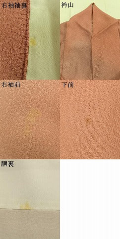 平和屋着物●染色作家　斉藤三才　小紋　唐草地紋　暈し染め　正絹　逸品　AABK7857fy