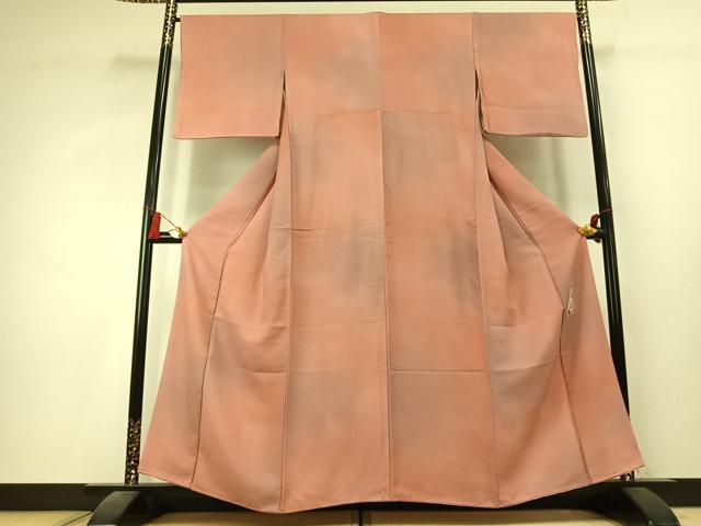 平和屋着物●染色作家　斉藤三才　小紋　唐草地紋　暈し染め　正絹　逸品　AABK7857fy