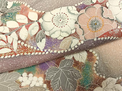 平和屋着物●訪問着　辻が花　暈し染め　金銀彩　正絹　逸品　AABK7858fy