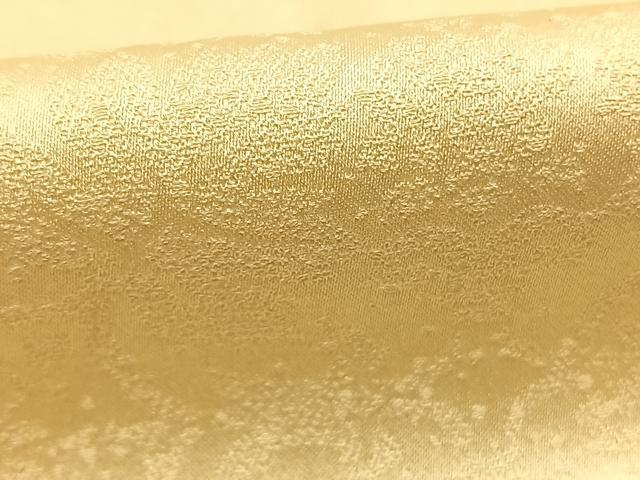 平和屋着物●上質な色無地　草花地紋　鳥の子色　鈴乃屋扱い　正絹　逸品　AABK7863fy