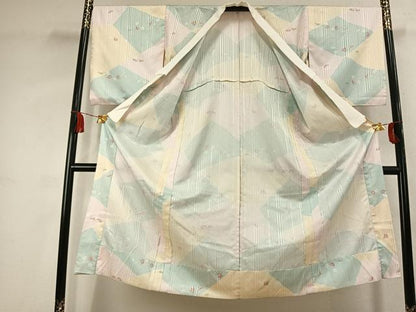 平和屋着物●ファッションブランド　hiromichi nakano　ヒロミチナカノ　長襦袢　無双仕立て　草花文　洗える着物　AABK7866fy