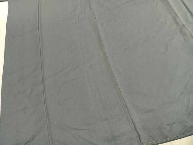 平和屋着物●上質な色無地　霞地紋　灰青色　正絹　逸品　未使用　AABK7879fy