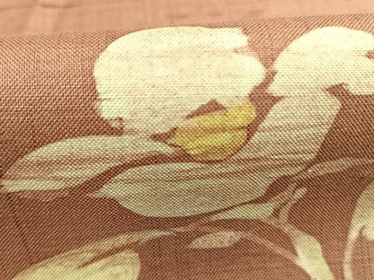 平和屋着物●訪問着　紬地　枝花文　ろうけつ染め　正絹　逸品　AABK7882fy