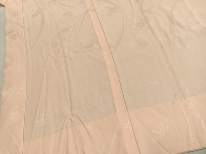 平和屋着物●長襦袢　無双仕立て　舞花地紋　洗柿色　正絹　逸品　AABK7891fy