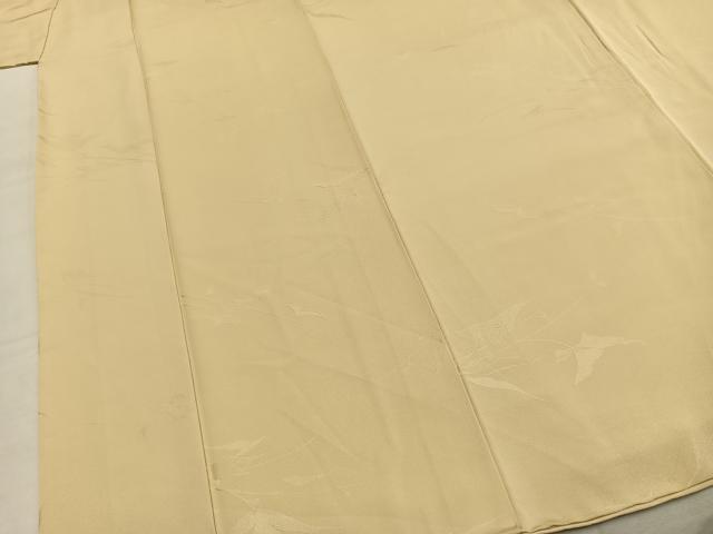 平和屋着物●上質な色無地　草葉地紋　砥粉色　正絹　逸品　AABK7893fy
