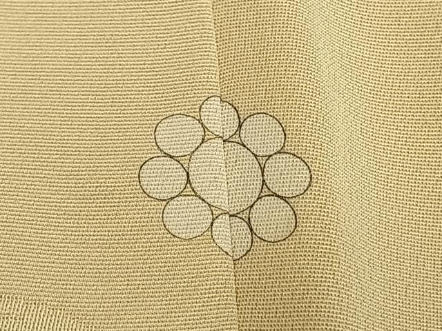 平和屋着物●上質な色無地　草葉地紋　砥粉色　正絹　逸品　AABK7893fy