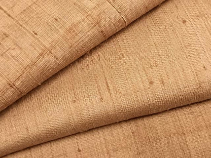 平和屋着物●後藤文夫　紬　色無地　ときがら茶色　正絹　逸品　AABK7894fy