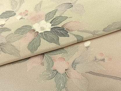 平和屋着物●訪問着　友禅　作家物　枝花文　暈し染め　正絹　逸品　AABK7897fy