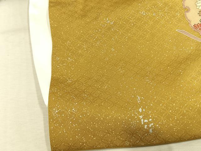 平和屋着物●訪問着　雪輪花文　暈し染め　金銀彩　正絹　逸品　AABK7901fy