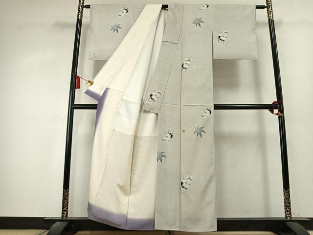 平和屋着物●上質な小紋　般若　正絹　逸品　AABK7906fy