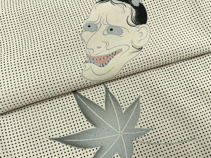 平和屋着物●上質な小紋　般若　正絹　逸品　AABK7906fy