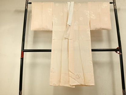 平和屋着物●長襦袢　無双仕立て　草花地紋　暈し染め　正絹　逸品　AABK7911fy