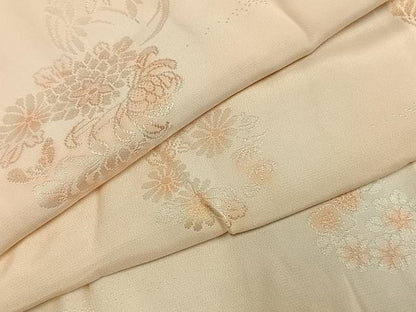 平和屋着物●長襦袢　無双仕立て　草花地紋　暈し染め　正絹　逸品　AABK7911fy