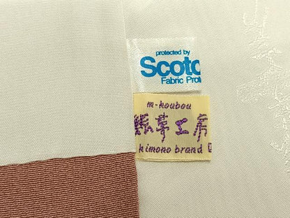 平和屋着物●訪問着　友禅　作家物　草花文　暈し染め　正絹　逸品　AABK7912fy