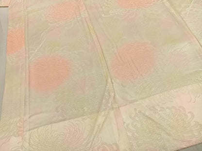 平和屋着物●振袖用長襦袢　無双仕立て　乱菊地紋　暈し染め　正絹　逸品　AABK7917fy