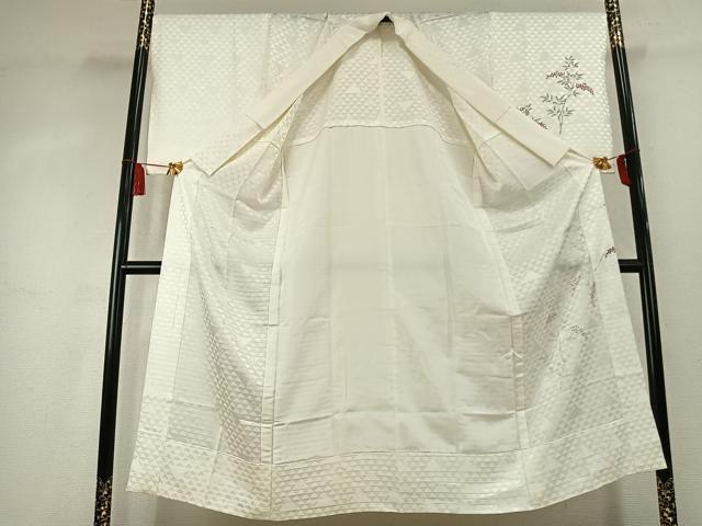 平和屋着物●長襦袢　無双仕立て　手描き　南天文　正絹　逸品　AABK7919fy