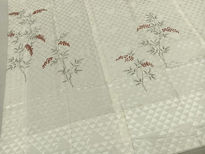 平和屋着物●長襦袢　無双仕立て　手描き　南天文　正絹　逸品　AABK7919fy