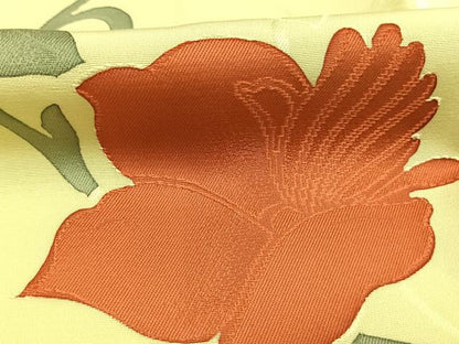 平和屋着物●上質な小紋　地紋起こし　花唐草文　正絹　逸品　AABK7926fy