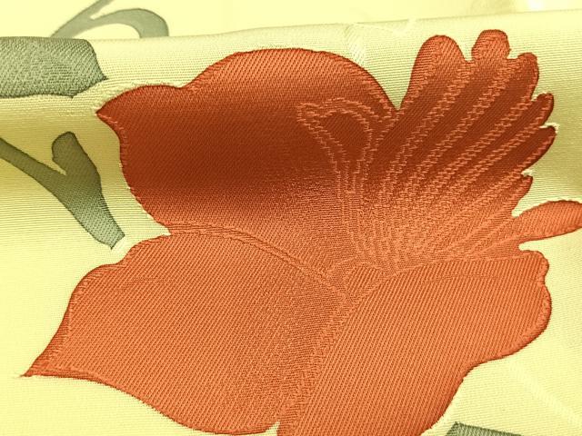 平和屋着物●上質な小紋　地紋起こし　花唐草文　正絹　逸品　AABK7926fy