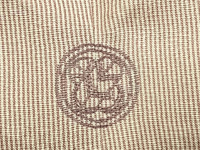 平和屋着物●上質な小紋　草花文　金糸　正絹　逸品　AABK7928fy