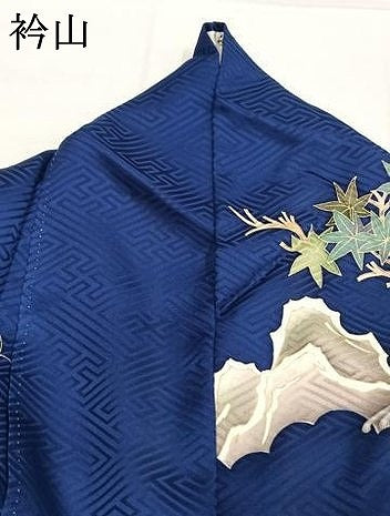平和屋着物●豪華振袖　駒刺繍　孔雀花文　暈し染め　金糸　金彩　正絹　逸品　AABK7940fy