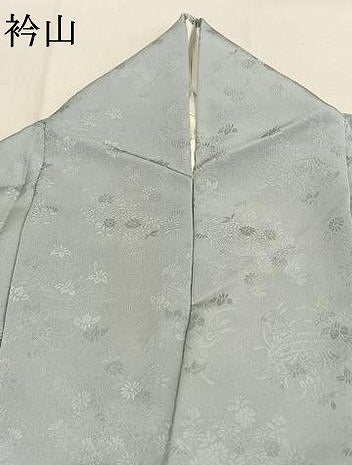 平和屋着物●豪華色留袖　作家物　手描き　草花地紋　詩歌　薄雲鼠色　正絹　逸品　AABK7943fy