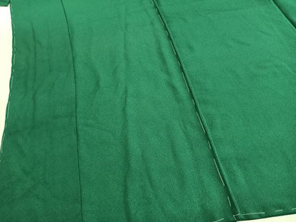 平和屋着物●京友禅の第一人者　松井青々　振袖　色無地　萌葱色　仮絵羽　逸品　未使用　AABK7944fy