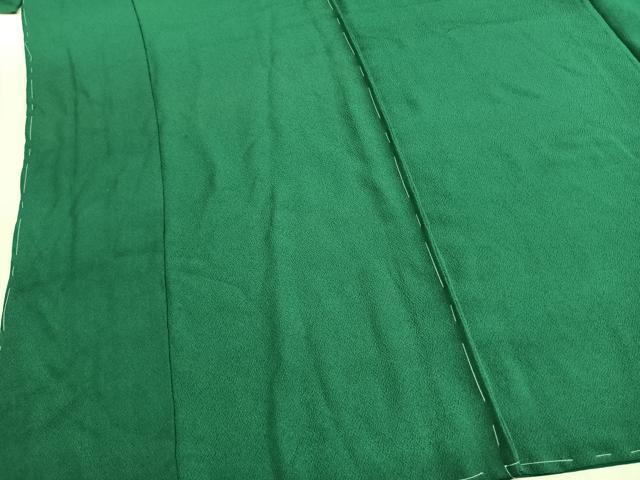 平和屋着物●京友禅の第一人者　松井青々　振袖　色無地　萌葱色　仮絵羽　逸品　未使用　AABK7944fy