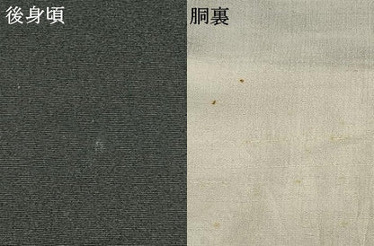 平和屋着物●男性　黒紋付　正絹　逸品　AABK7945fy