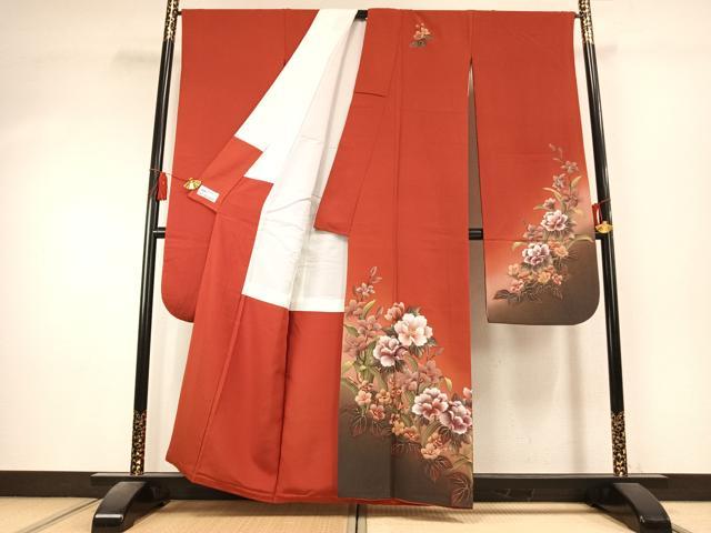 平和屋着物●豪華振袖　草花文　暈し染め　金彩　やまと誂製　正絹　逸品　AABK7948fy